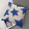 Blurred Blue Stars square Jacquard Pillow Cover for Sofa Office Waist Cushion Cover Home Decorative Pillowcase