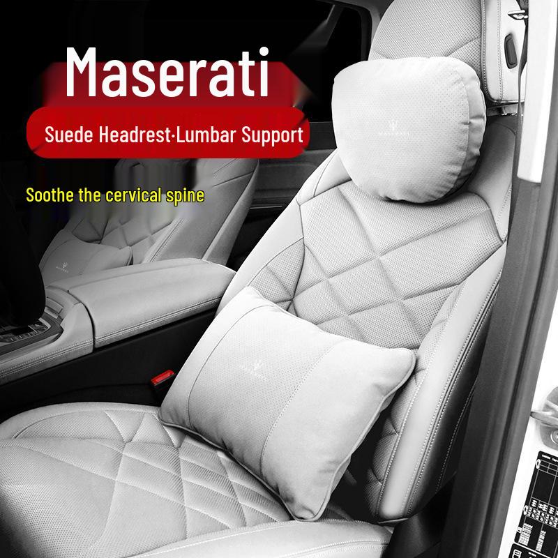 Maserati Levante & Ghibli Maybach Headrest Neck Pillow & Lumbar Support
