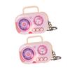 Mini registratore vocale in stile vintage, portachiavi, giocattolo, novità, regalo audio retrò portatile per bambini e adulti