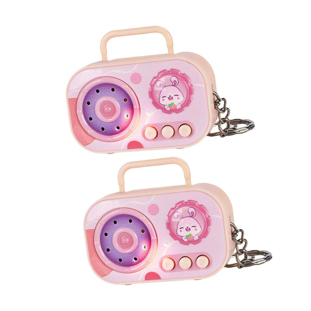 Mini registratore vocale in stile vintage, portachiavi, giocattolo, novità, regalo audio retrò portatile per bambini e adulti