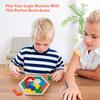 Sechseckpuzzle aus Holz, Tangram, Denkspiel, Geometrie, Logik, IQ-Spiel für Kinder
