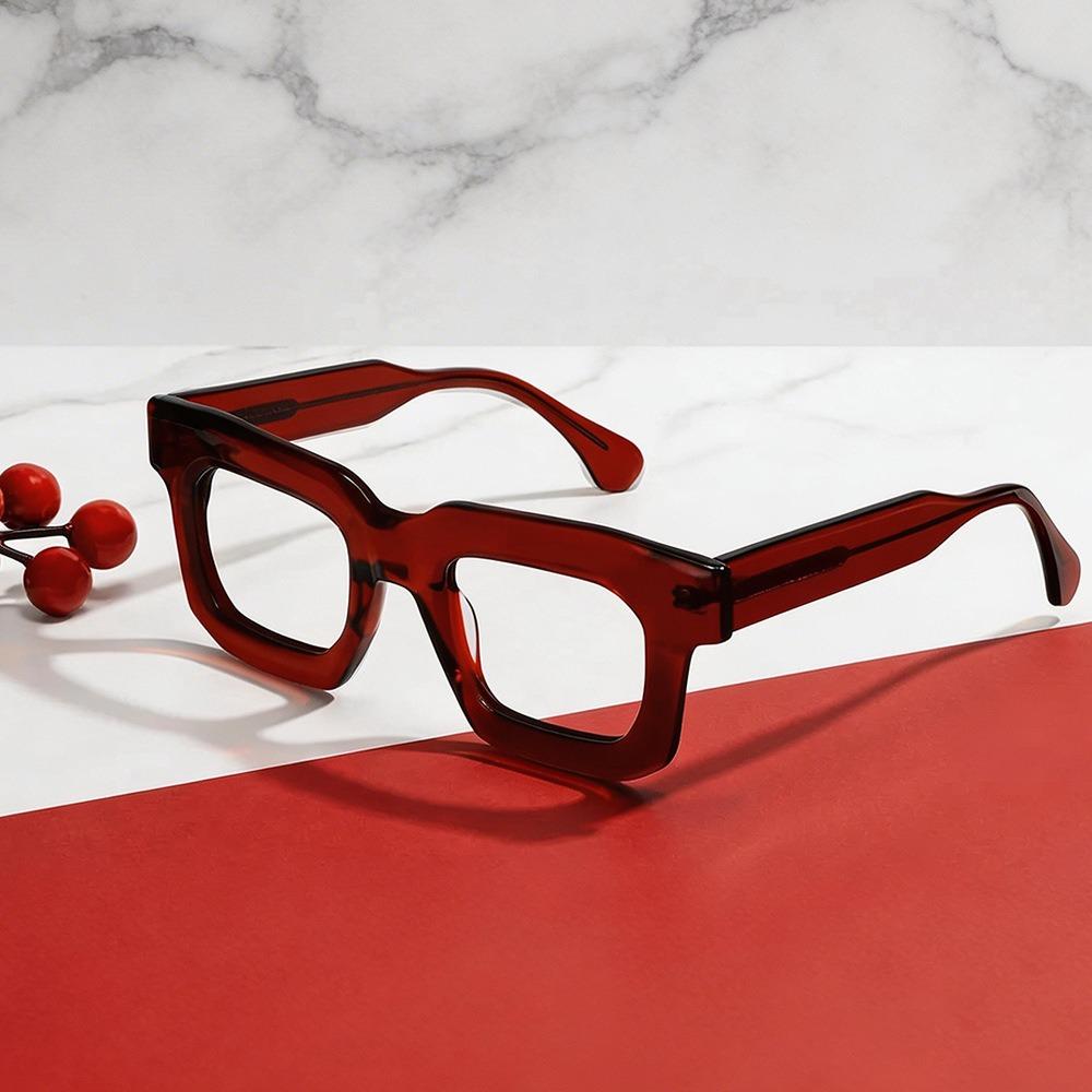 Acetate Glasses Frame Man Woman Eyewear Square Myopia Reading Eyeglass Frames Retro Prescription Personality