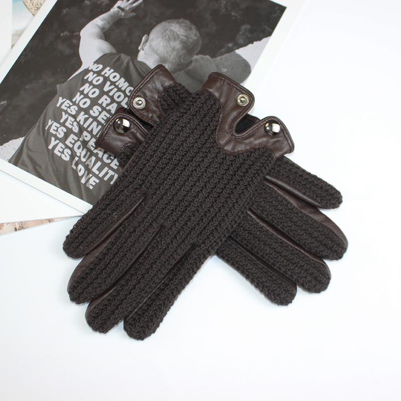 

Новые мужские перчатки из овчины, для улицы, для верховой езды, модные, с сенсорным экраном, вязаные, без подкладки, весенние, для вождения, осенние 11
