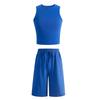 European and American-Style Elastic High Waist Outer Wear Slim Looking Blue Shorts
