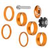6Pcs Bike Headset Spacer Aluminium Alloy Bicycle Handlebar Stem Spacers for Mountain BikeGold