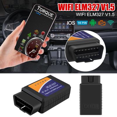 ELM327 WIFI V1.5 Car Fault Code Reader OBDII Adapter OBD2 Scanner Auto Diagnostic Scan Tool Car Accessories For IOS Android 1PC