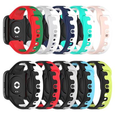Double Color Silicone Watchband Strap for Redmi Watch 3 Active/Lite Smart Watch Band