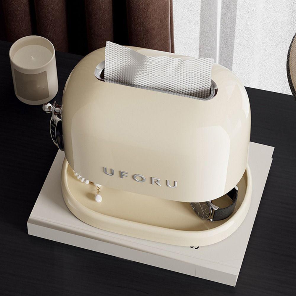 Double-Layer Tissue Storage Box Spring Support Napkin Holders Stylish Tissue Dispenser  for Home