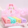 Book Shape Pencil Eraser Sharpener Set Less Rubber Debris Pencil Cutting Tools  Student