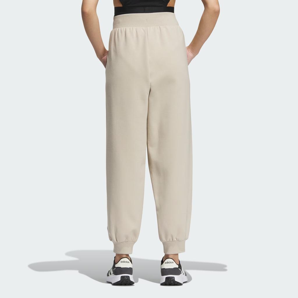 Adidas Knitted Sweatpants Women's Light Umber Moderate Tapered Pants Unisex IP7092
