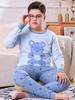 Teen Cotton Wool Pajama Set - Warm Autumn/Winter Underwear for Boys & Students