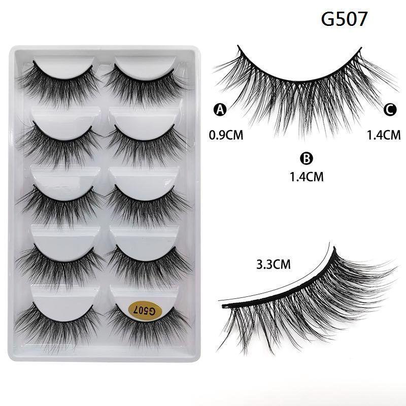 Lashie - Set of 5 Pairs: Volume Crisscross False Eyelashes