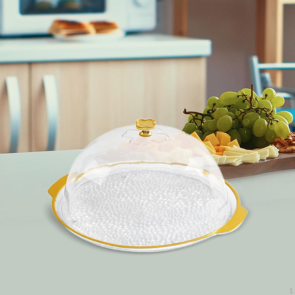 Cake Plate with Dome Diaplay Holder Dinnerware Bread Storage Serving Tray