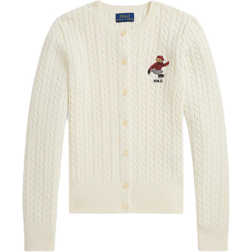 Polo Ralph Lauren Sweater Round Neck Single-Breasted Bear Embroidery Long Sleeve Kids Kids sweater CWPOSWEG6820576-100