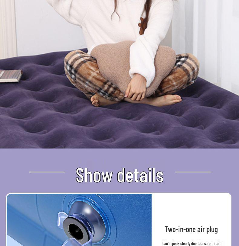 Shu Zeng Double Inflatable Mattress - Camping, Car, Home, Lunch Break Pad