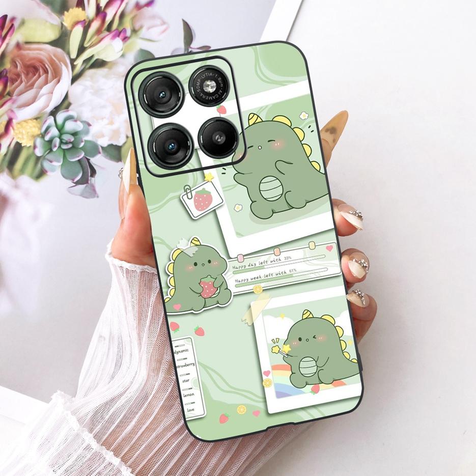 For Motorola Moto G57 Power Case XT2537-5 Cute Cat Flowers Painted Cover Soft TPU Phone Cases For Moto G67 Power G57Power Fundas