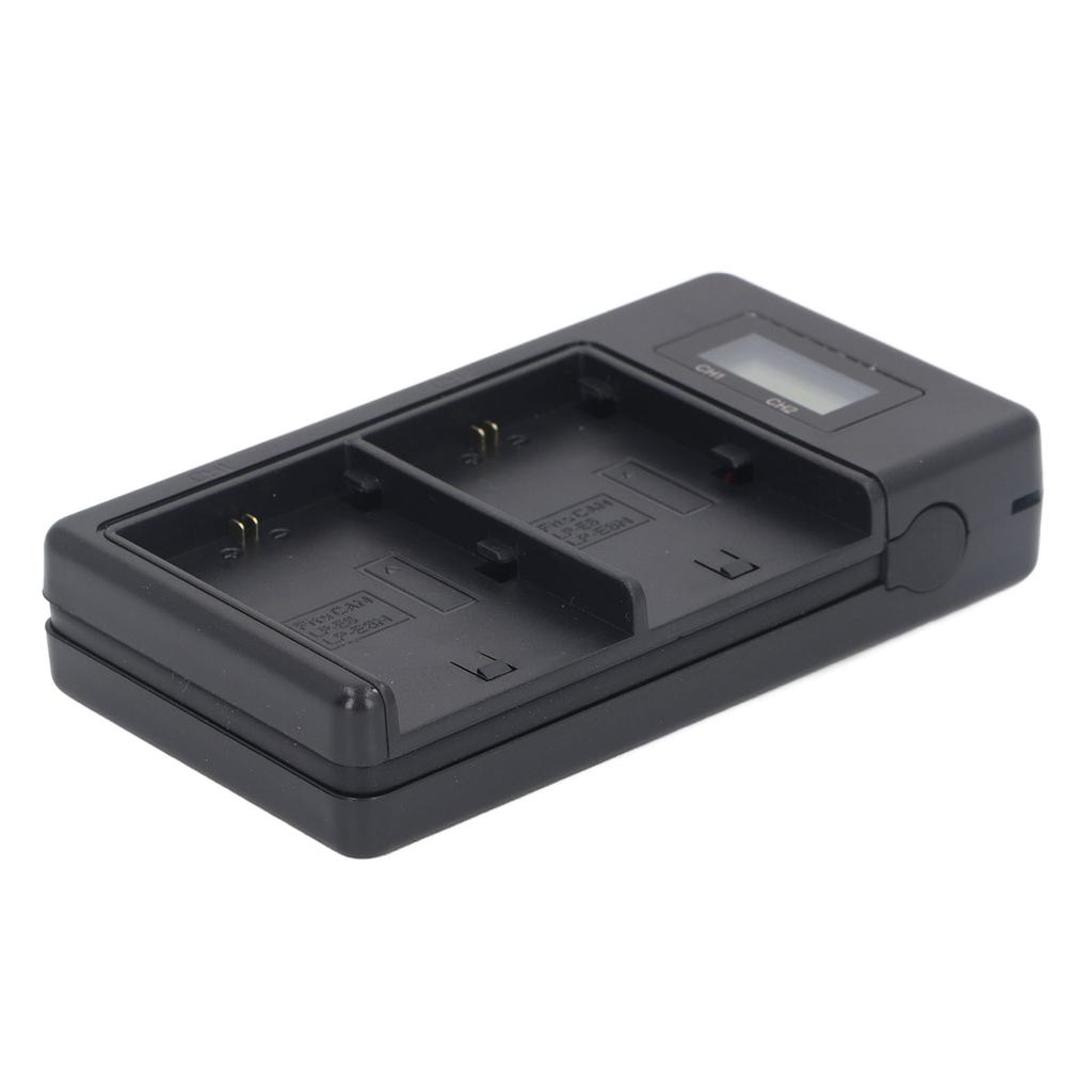Dual Slot Camera Battery Charger Professional Efficient USB Camera Battery Charger with LED Display for LP E6 E6NH