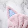 Cute Cat Hair-drying Towel Bath Cap Strong Absorbing Drying Long Soft Special Dry Hair Cap Towel With Coral Soft Towel