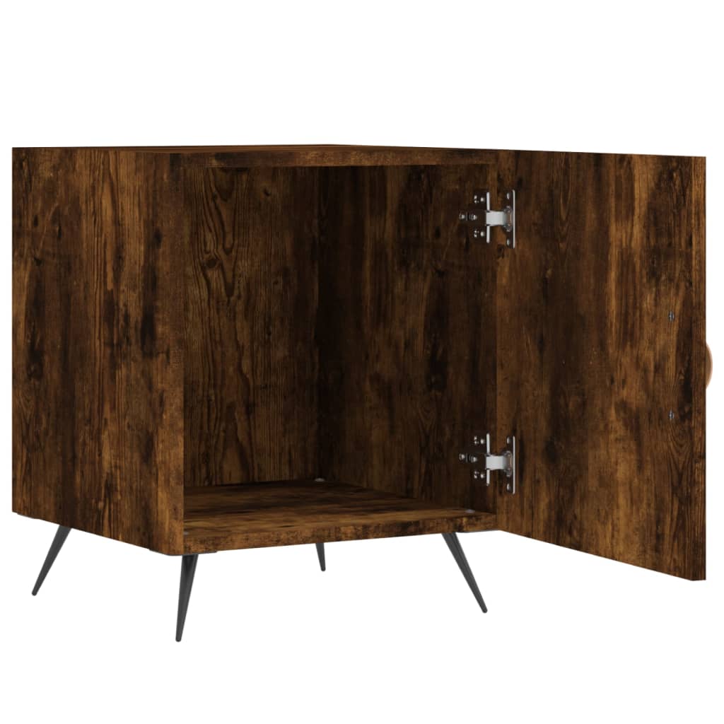 Nightstands 2 pcs Smoked Oak 40 x 40 x 50 cm Engineered Wood