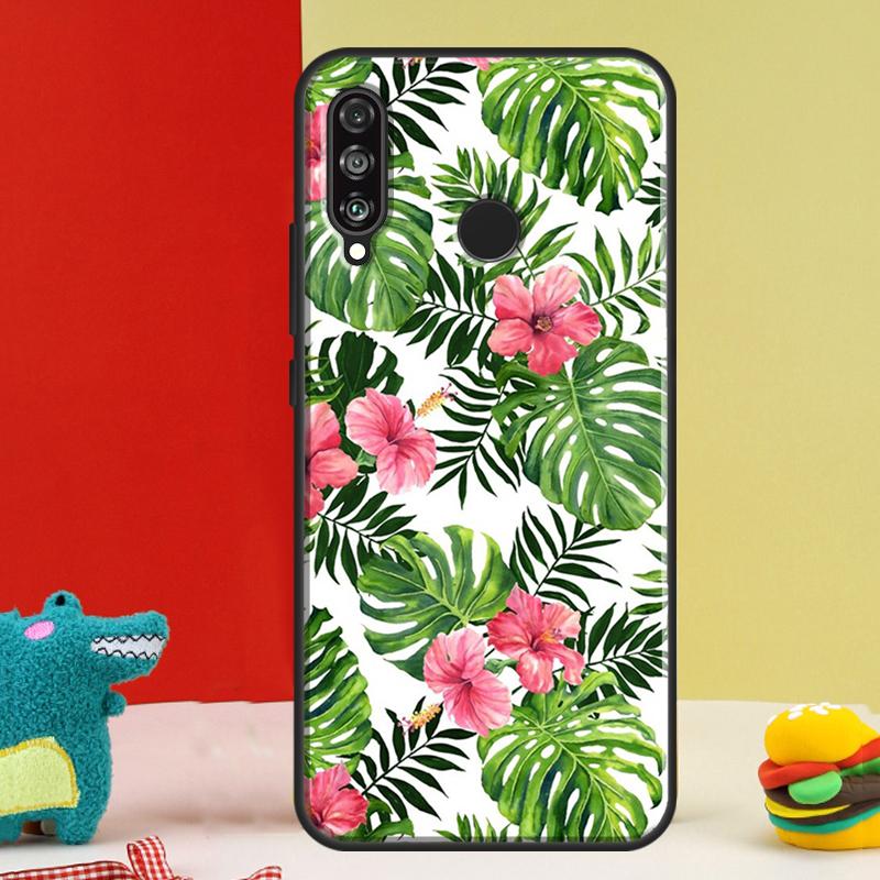 Tropical Monstera Leaves For Huawei Nova 12i 12s 11i 5T 9 10 SE Y91 Y90 Y60 Y70 Y72 Y61 P60 Pro P20 P40 P30 Lite Case