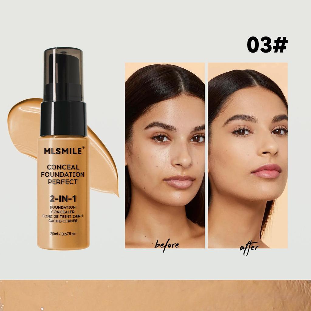 Long-lasting Waterproof Foundation: Moisturizing Concealer for Acne Marks & Dark Circles
