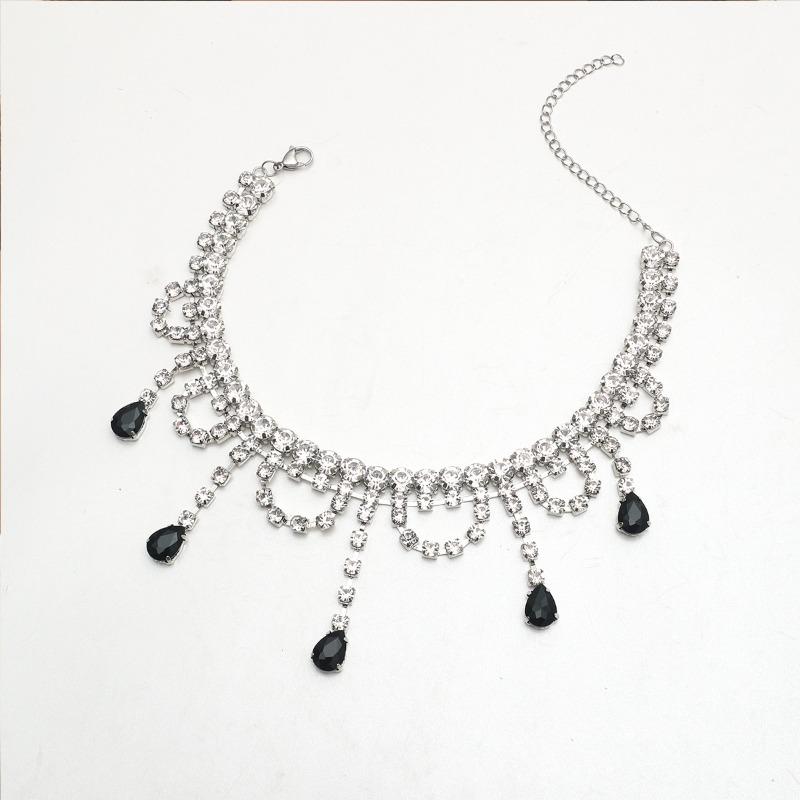 Meier Sparkling diamond multi-layer tassel necklace - fashionable vintage court style statement necklace