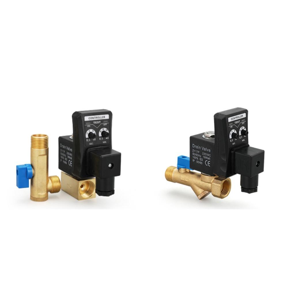 220VAC 24VDC Brass Valve with Automatic Switch of Electronic Drain Valve for Air Compressor