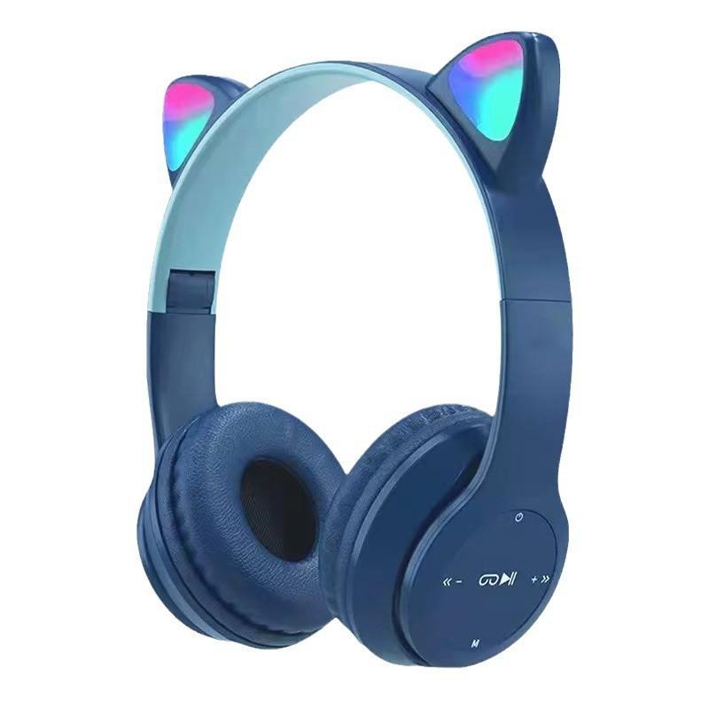 Hot Sale P47M Cat Ear Gaming Bluetooth Headset with Colorful Lights