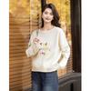 Mokana Women's Embroidered Long-Sleeve Casual Sweater