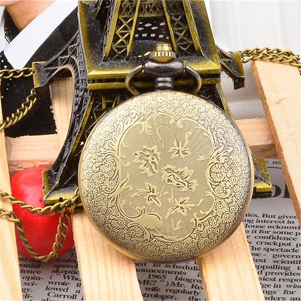 Orologi Da Taschino Uomo Orologio Da Tasca Vintage Con Catena - Quarzo Numeri Romani Orologia Taschino Donna