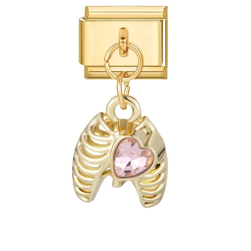 New Vintage Golden Pendant Charm Cat Butterfly Star Tennis Racket Bow Links Fit 9MM Stainless Steel Bracelet Women DIY Making