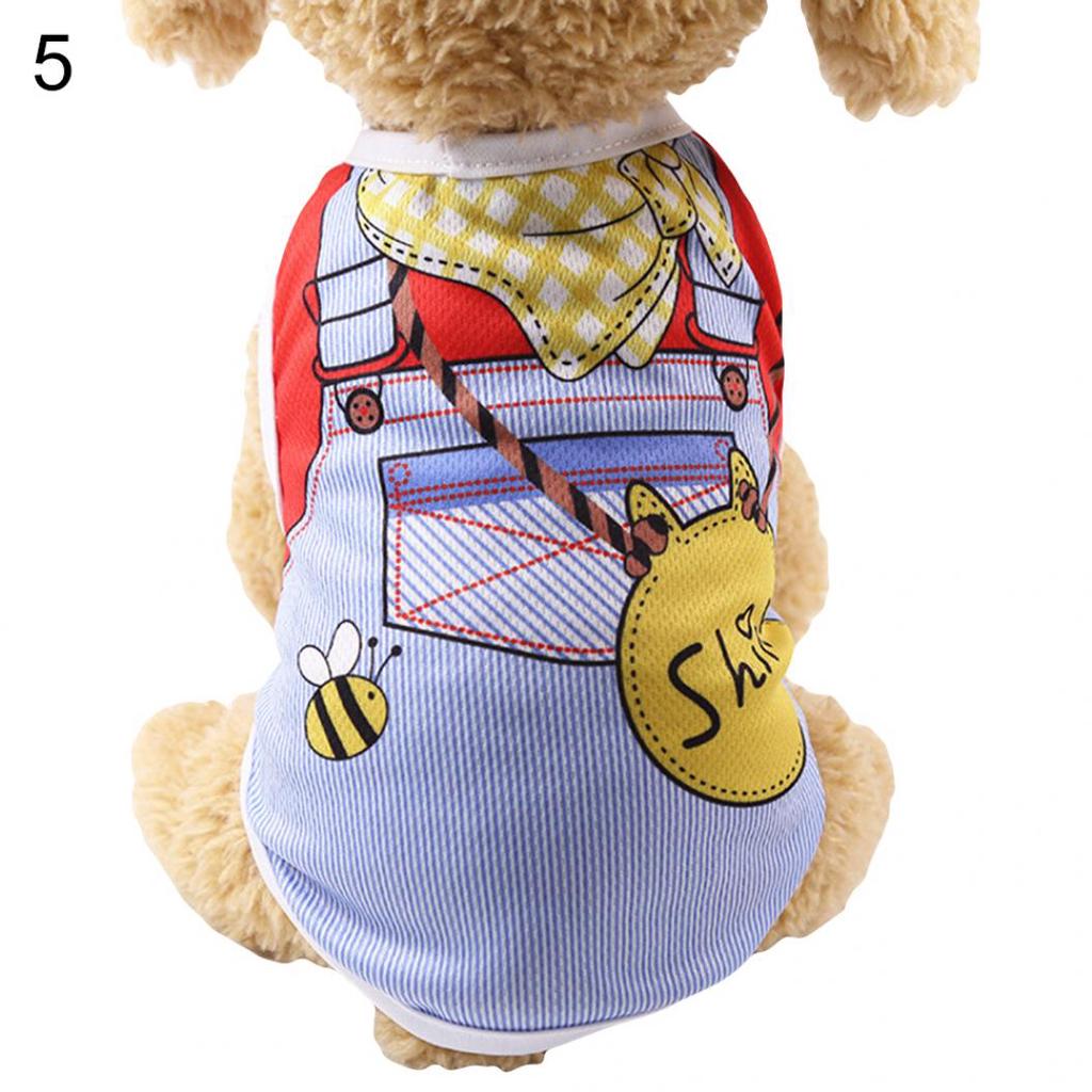 Fashion Stripe Pet Puppy Clothes Summer Breathable Vest Tank Top Dog Apparel