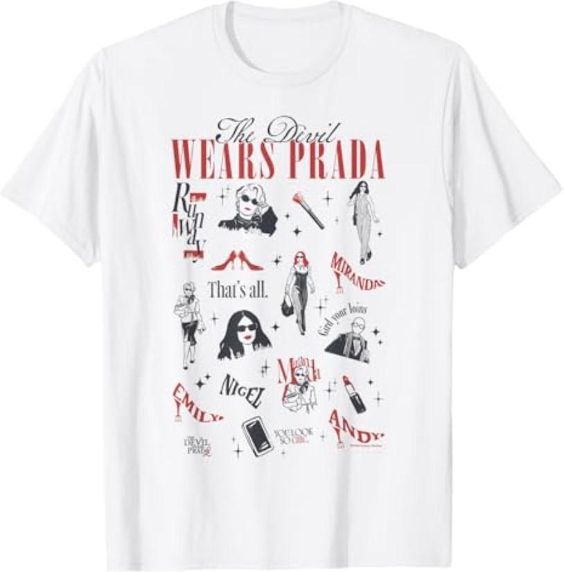 The Devil Wears Prada 2 Minimalistic Art Icons Collage T-Shirt S разноцветный