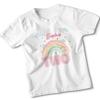 Personalised Unicorn Rainbow 2nd Birthday Girls Kids T-Shirt Is Two Custom