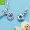 Dream Sweet Donut Candy Pendant Accessories S925 Sterling Silver Girl Heart Dessert Diy Beads