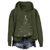 Ladies' Christmas Printed Casual Long Sleeved Round Neck Sports Hoodie Top