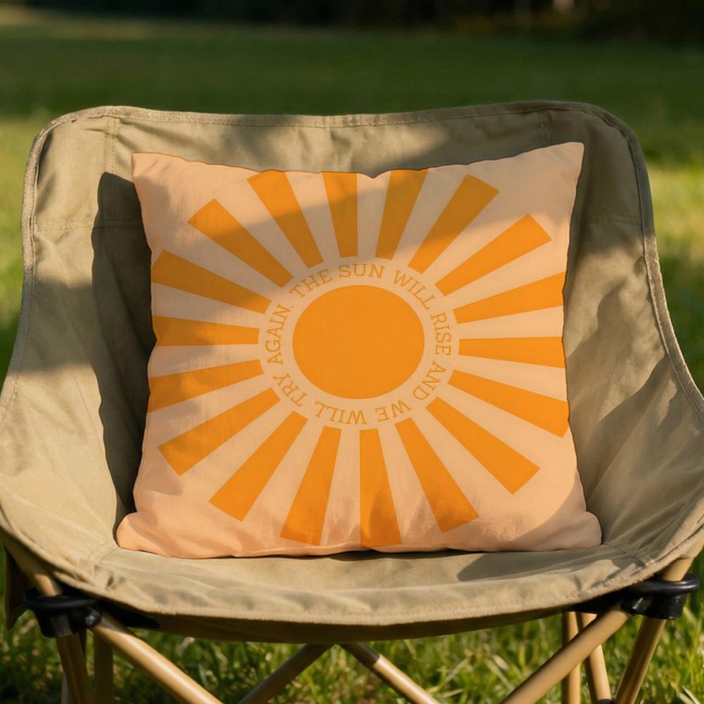 Retro Modern Sun Cushion Cover Soft Reversible Durable Pillow Cover MultiScene Use for Home Car Daily Comfort