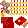 The Polar Santa Sleigh Bell Gift Reindeer Bell Christmas Believe Bell Ornaments Bulk Xmas Party Gifts Favors Red Velvet Bag