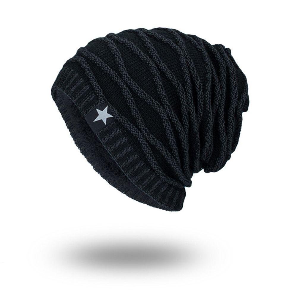 Women and Men Slouchy Fleece Lined Winter Warm Hat Knitted Hat Skull Cap Men's Beanie
