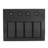 Rocker Switch Panel 12V 24V 4 Gang LED Plastic IP68 Waterproof Overload Protector 2x10A 2x15A for