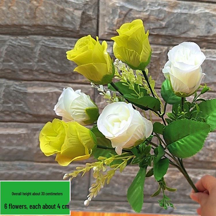 Large 18-Head Rose Bouquet for Living Room or Wedding Decor – Silk & Plastic Arrangement