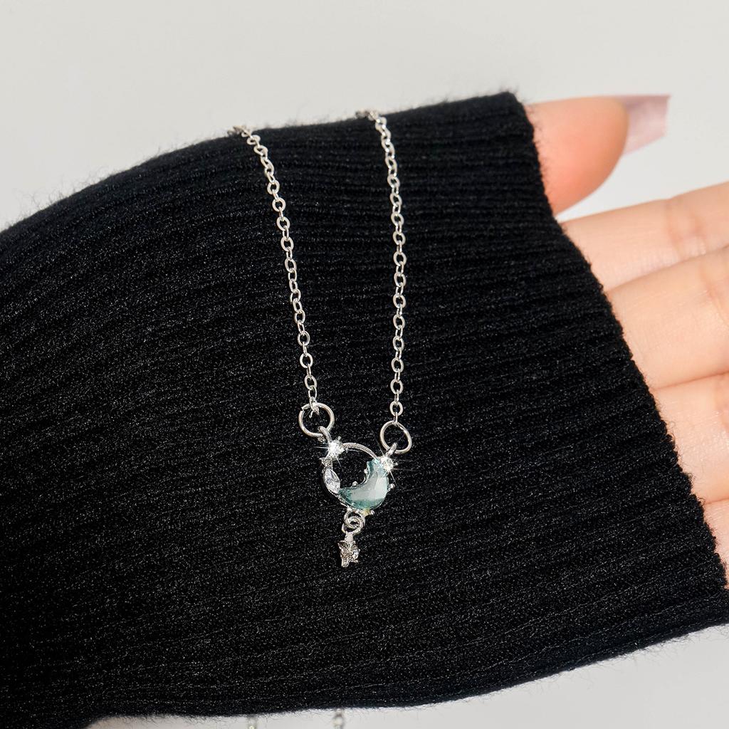 New Star Range Moon Necklace Silver Dream Chasing Star River Moon Necklace for Women