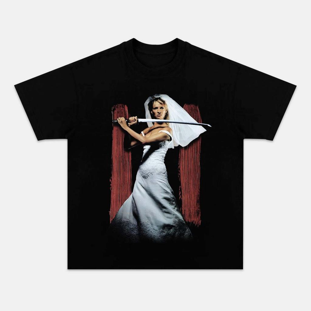 Kill Bill The Bride Vintage Movie Graphic TShirt Unisex Women Casual Cotton Streetwear Fans Top