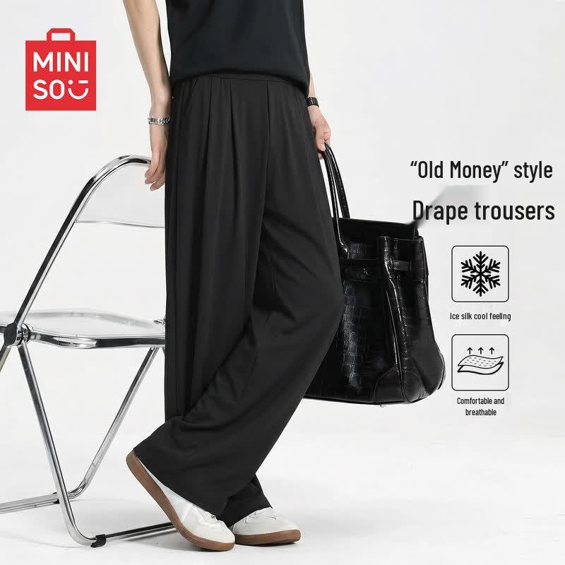 MINISO Men s Ice Silk Straight-Leg Casual Pants L