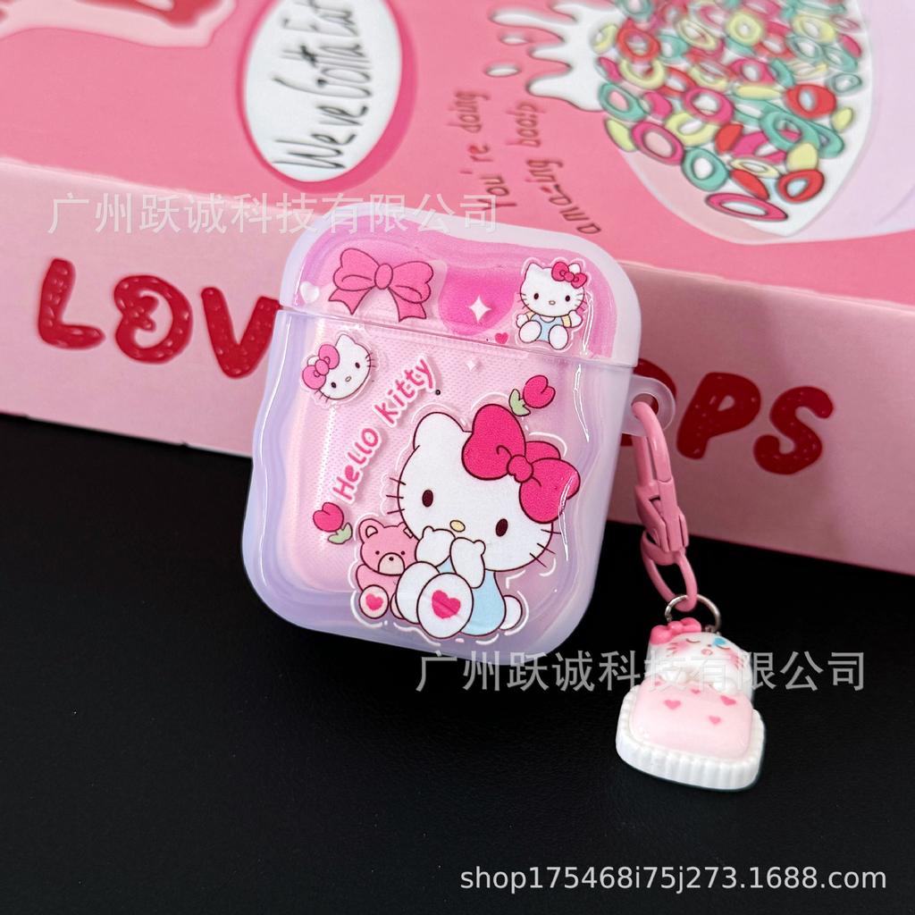 Pink KT cat for apple airpodspro1 wireless bluetooth headset case 1/1/1/1/1st generation protective case