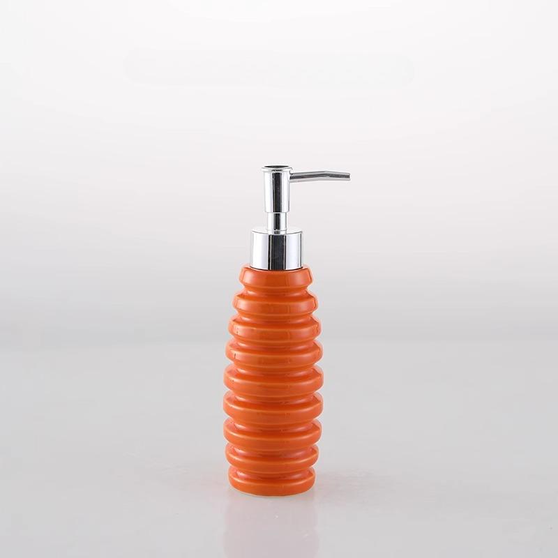 Modern Irregularly Shaped Ceramic Lotion Bottle for Hotel Bathroom Shampoo Dispensing Bottle Colorful Press-type Soap Dispenser