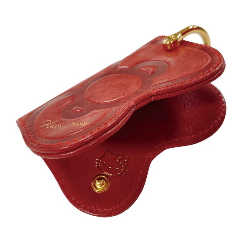 Sanrio Hello Kitty Genuine Leather Key Case ( Ribbon ) Red Japan NEW