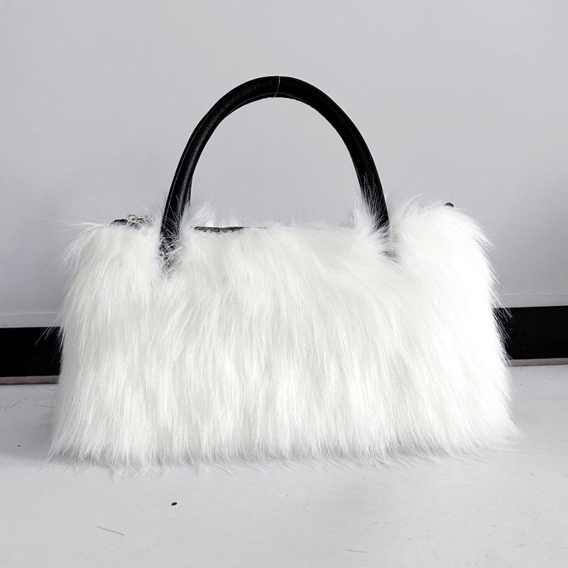 2025 Fall/Winter Women's Plush Faux Fur Crossbody Shoulder Bag
