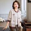 Chinese Women's Autumn Temperament Short Coat Mother's New Knitted Cardigan Coat Middle-aged and Elderly Casual Top