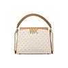 Karlie Classic Chain Color Block Monogram Print Commuter Fashion Design Leather Shoulder Crossbody Tote Bag Small 32F1GCDC1B-149